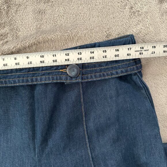 Reiss Super Wide Leg Trouser Jeans Women's US size 10 Belted High Rise - Picture 6 of 11